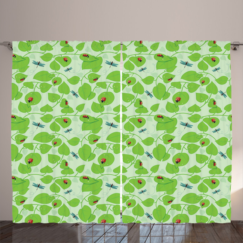 Green Nature Insects Curtain