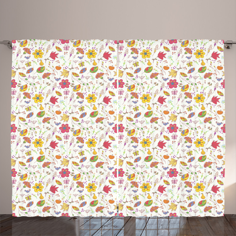 Colorful Carnations Curtain