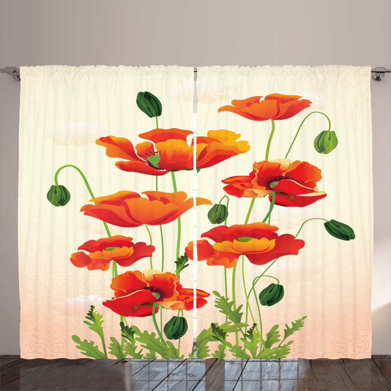 Flower Bouquet Arrangement Curtain