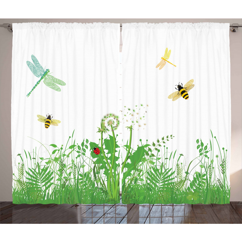 Flourishing Foliage Bees Curtain