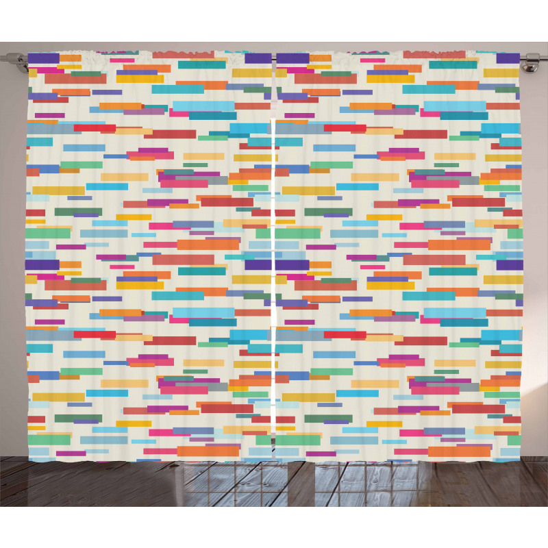 Colorful Rectangles Curtain