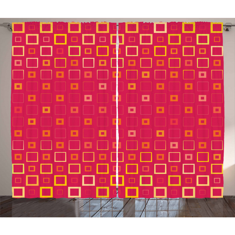 Thin Bold Squares Curtain