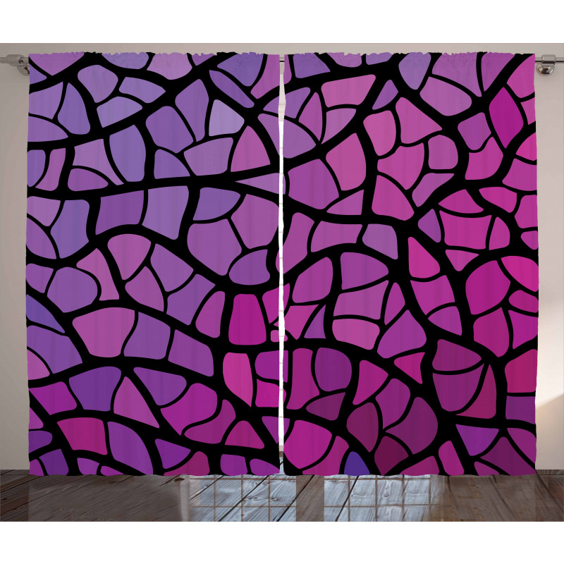 Graphic Stained Glass Curtain