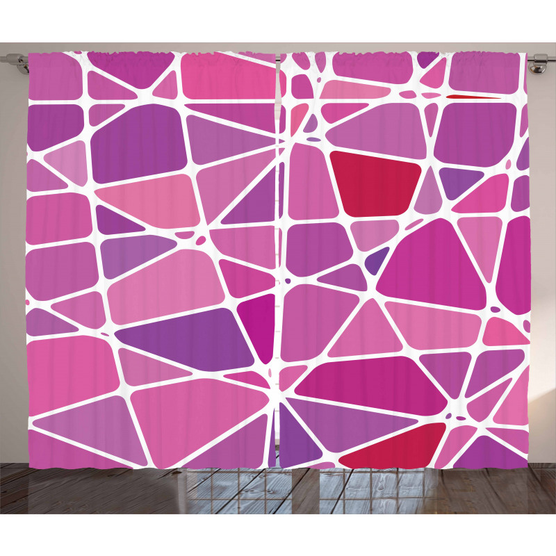 Uneven Color Blocks Curtain
