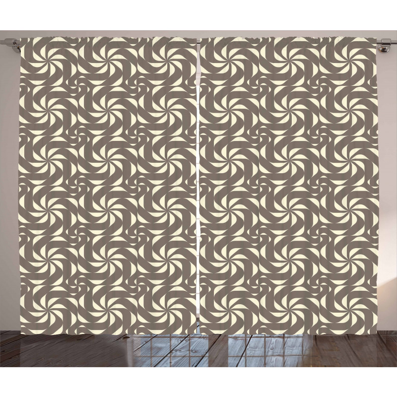 Pinwheel Inspired Pattern Curtain
