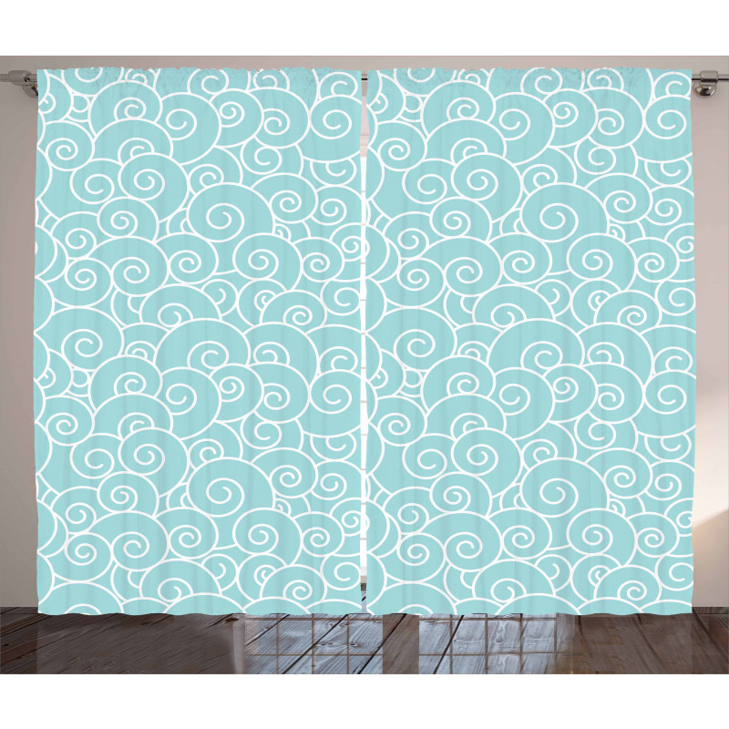 Curly Waves Pattern Curtain