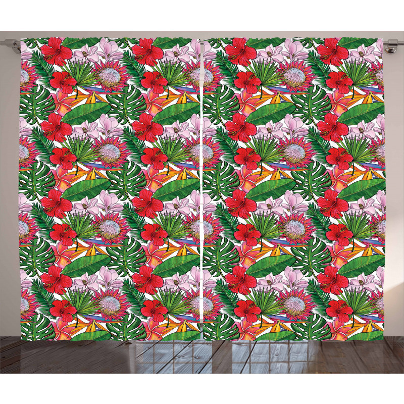 Exotic Botany Concept Curtain