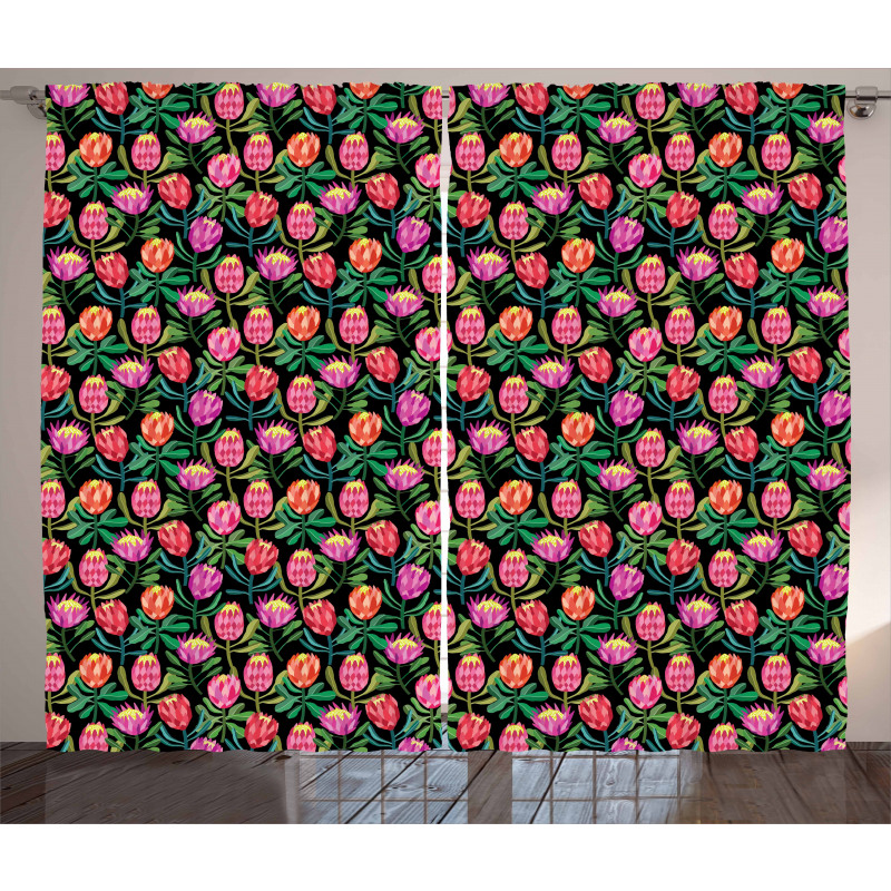 Colorful Flower Garden Curtain