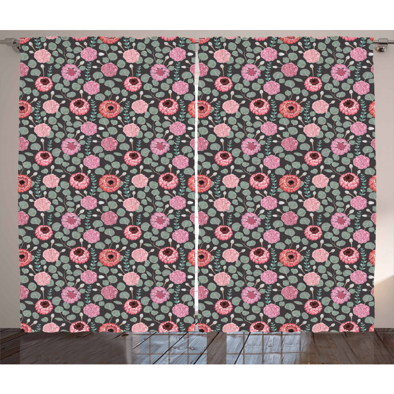 Exotic Floral Pattern Curtain