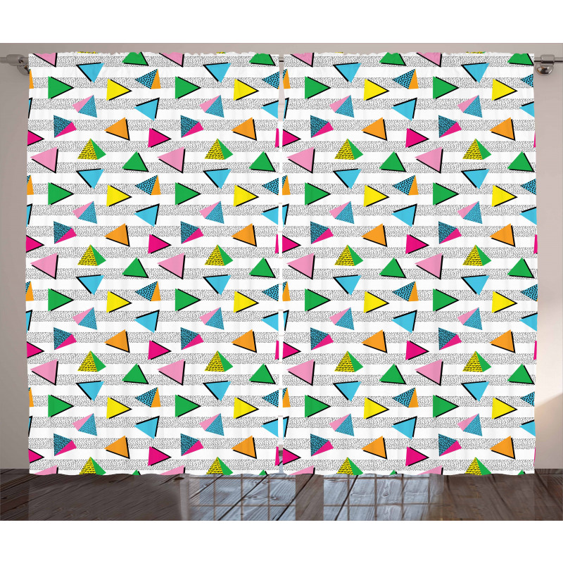 Triangles Dots Spouts Curtain