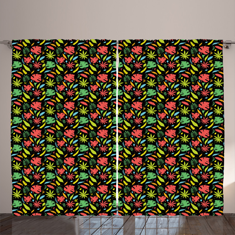 Autumnal Foliage Pattern Curtain