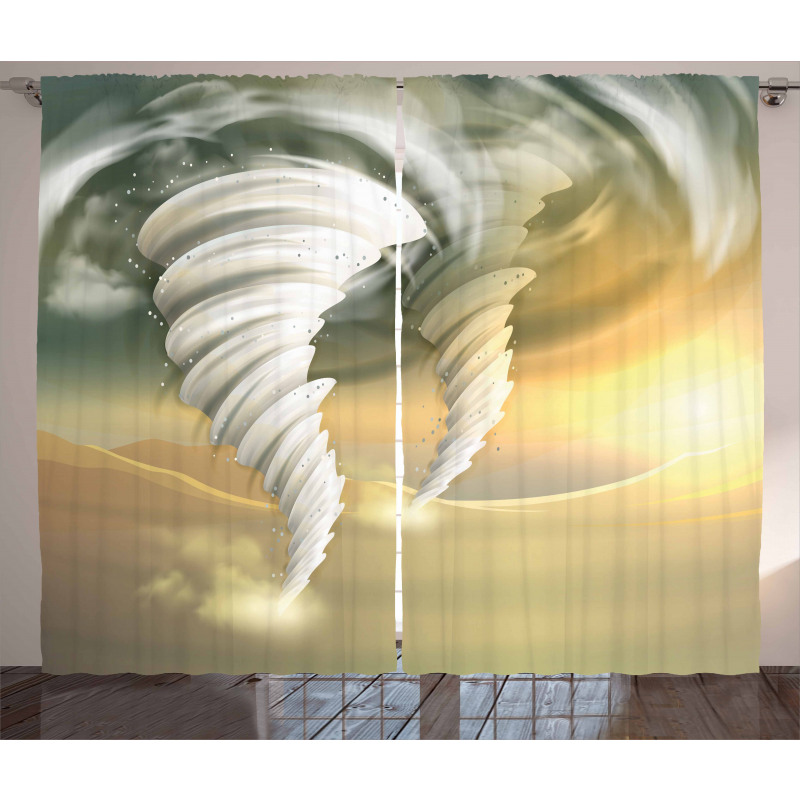 Abstract Hurricane Swirls Curtain