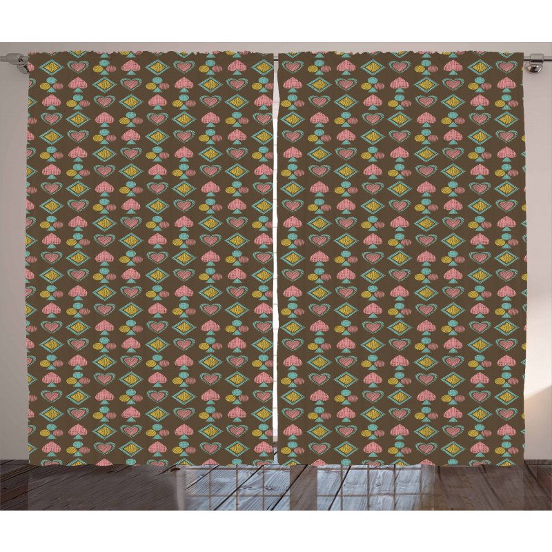 Grunge Playing Card Curtain