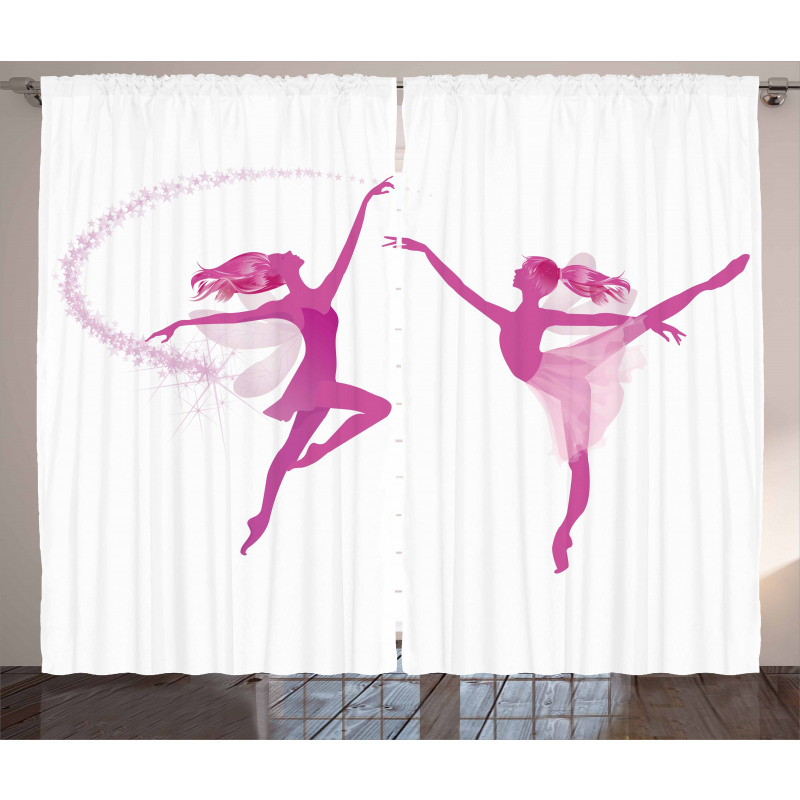 Ballerina Fairies Dancing Curtain