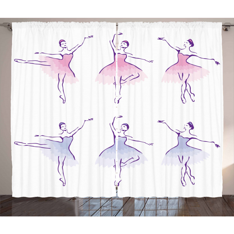 Dancer Women Watercolors Curtain