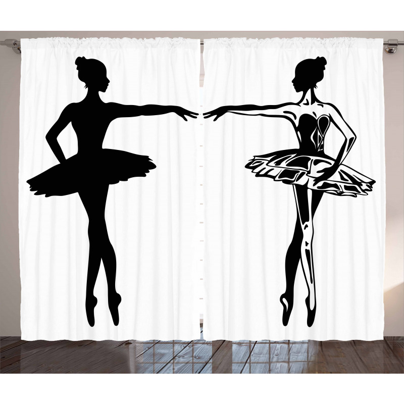 Dancers in Classic Dresses Curtain