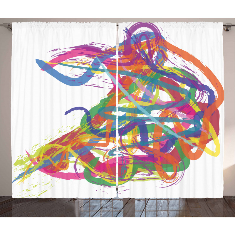 Abstract Art Dancer Curtain