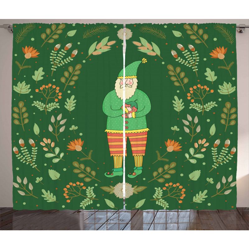 Botanical Herbs and Branches Curtain
