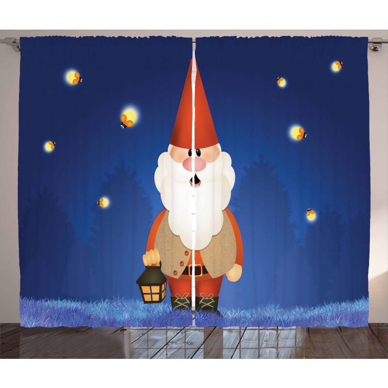 Elf at Night with a Lantern Curtain