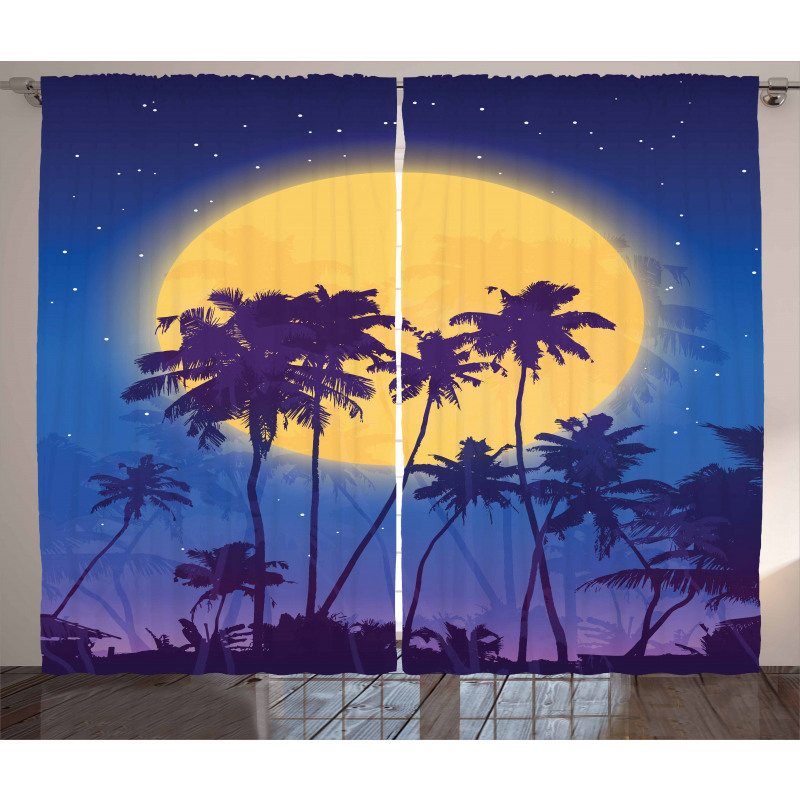 Coconut Palm Beach Curtain