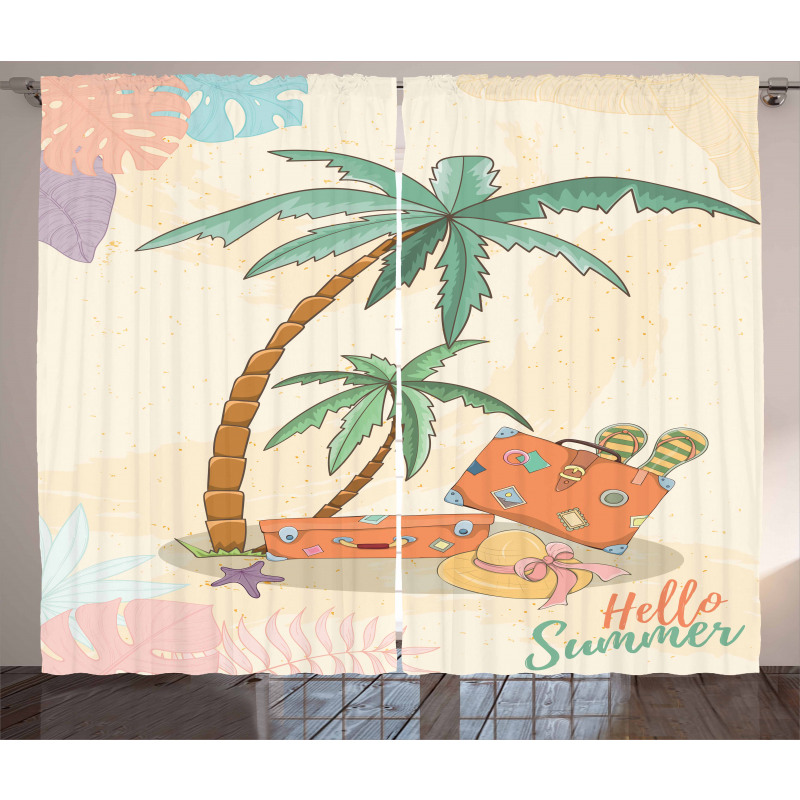 Hello Summer Words Curtain