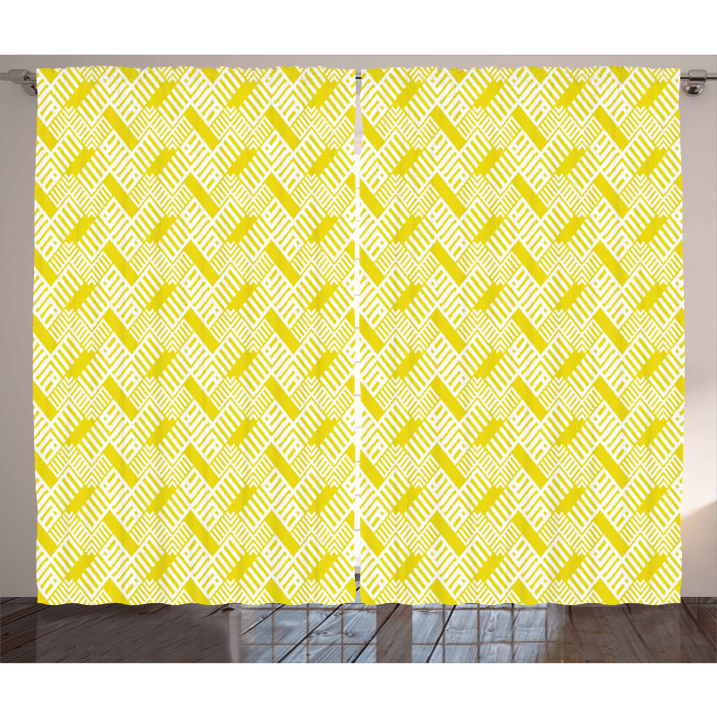 Fashion Yellow Chevron Curtain