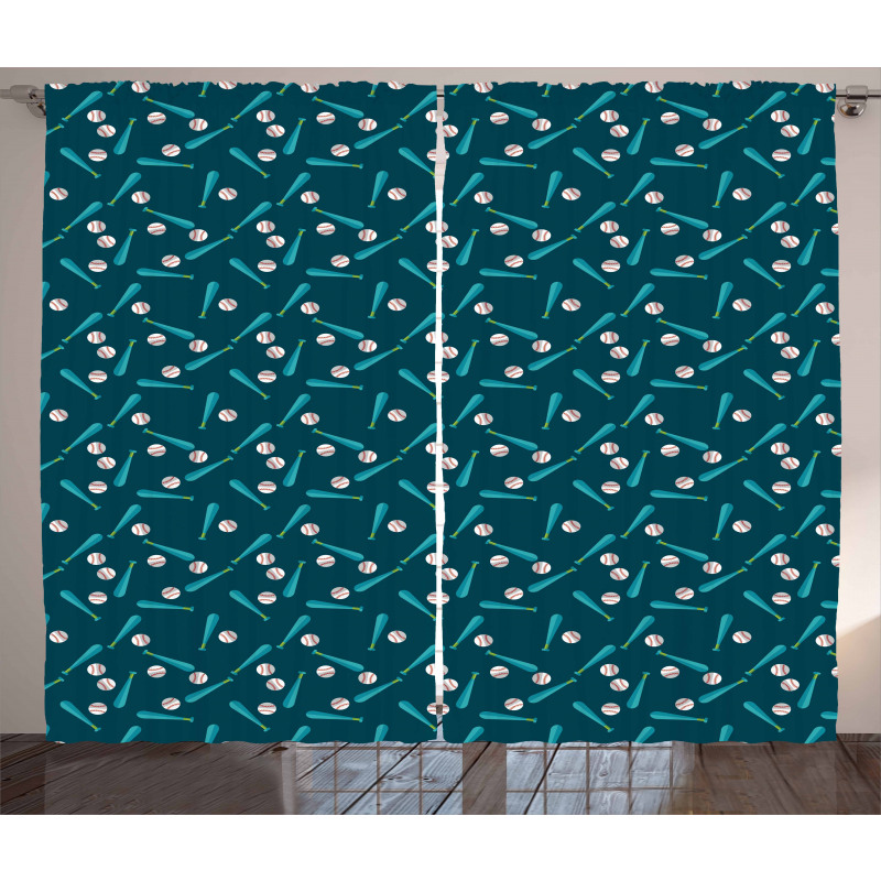 Bats and Balls Activity Curtain