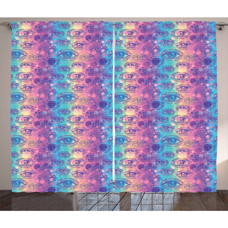 Vertical Colorful Stripes Curtain