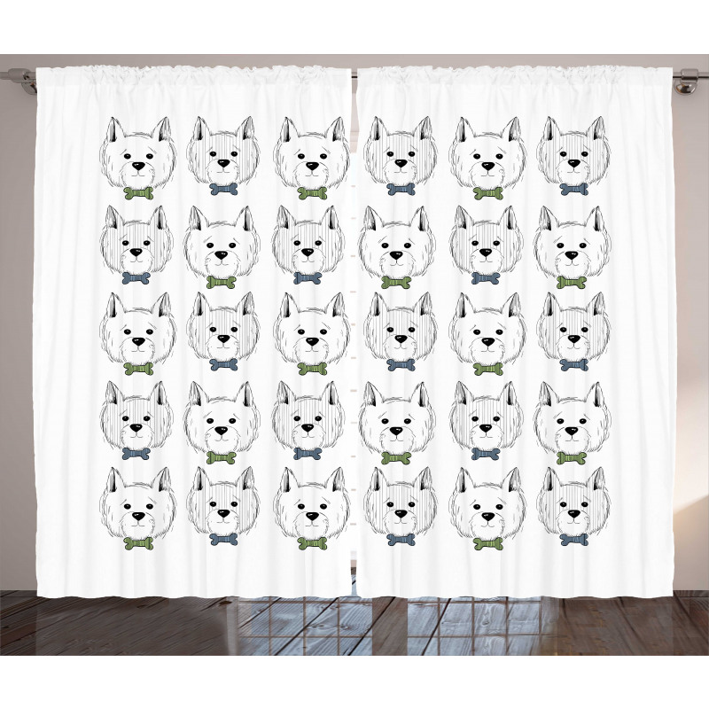West Highland Puppies Curtain