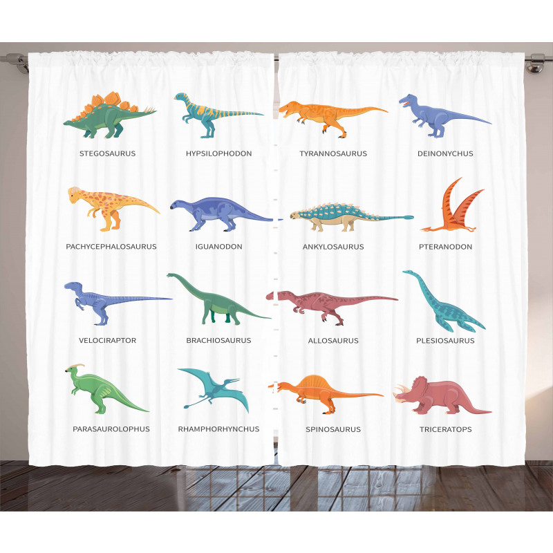 Jurassic Fossil Dinos Curtain