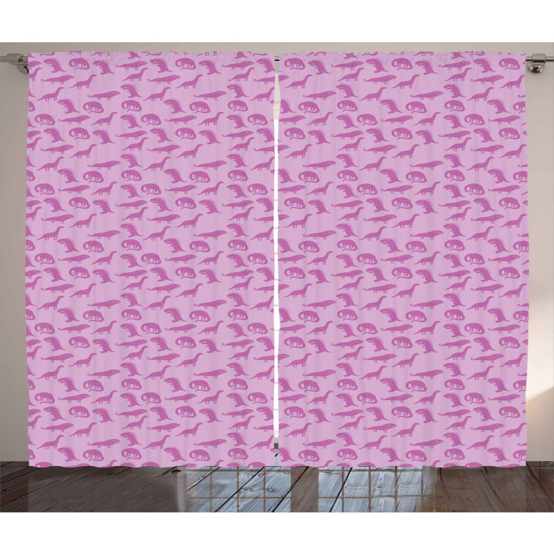 Pastel Trex Fossil Curtain