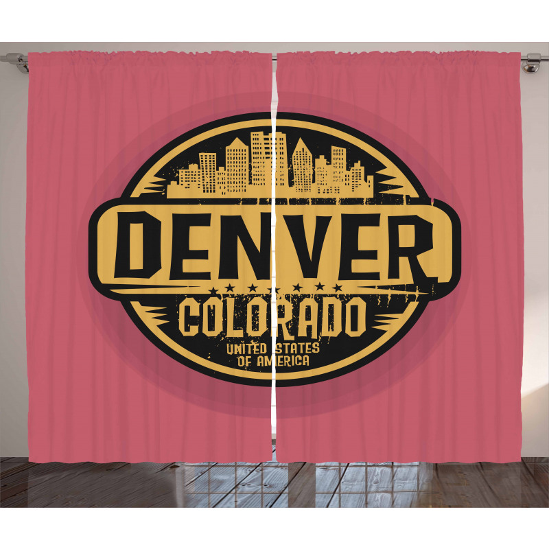 Denver Grunge Urban City Curtain