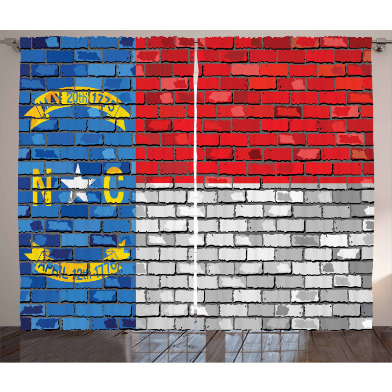 North Carolina Brick Wall Curtain