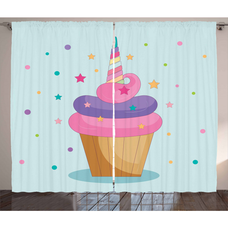 Unicorn Cake Fairy Rainbow Curtain