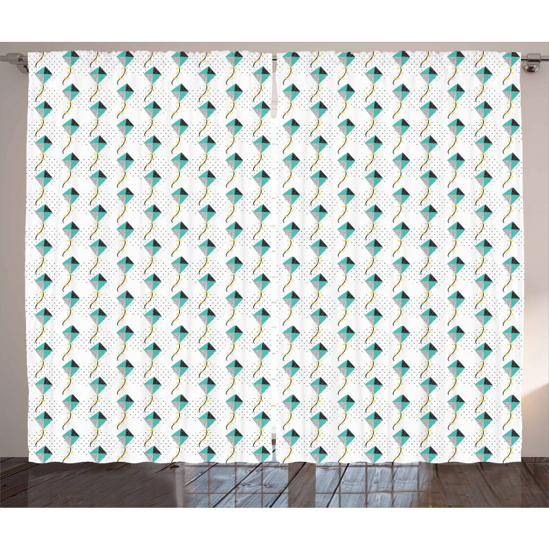 Geometric Triangles Circles Curtain