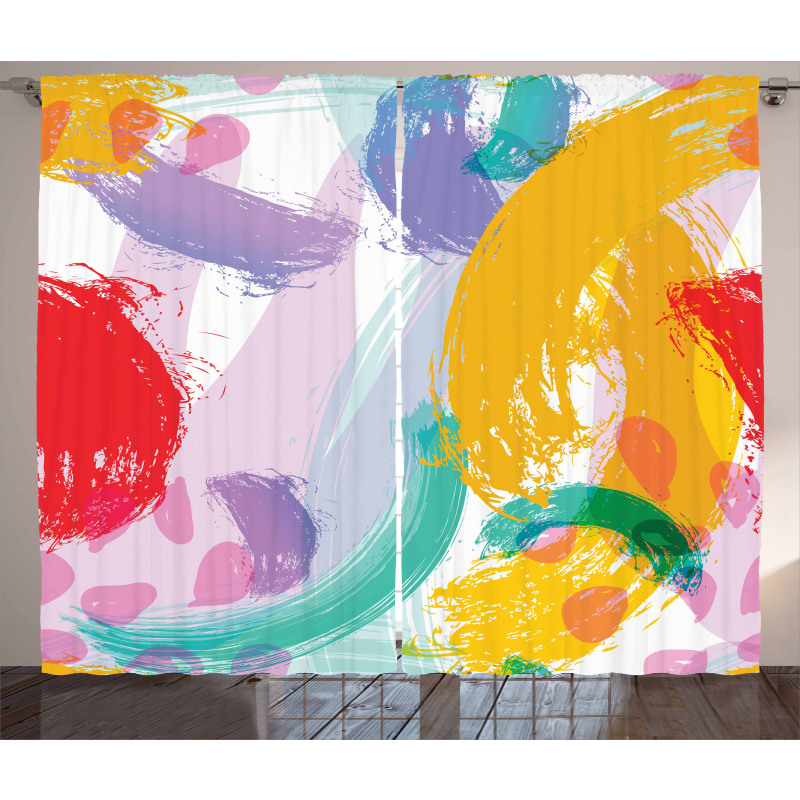 Watercolor Brushstrokes Curtain