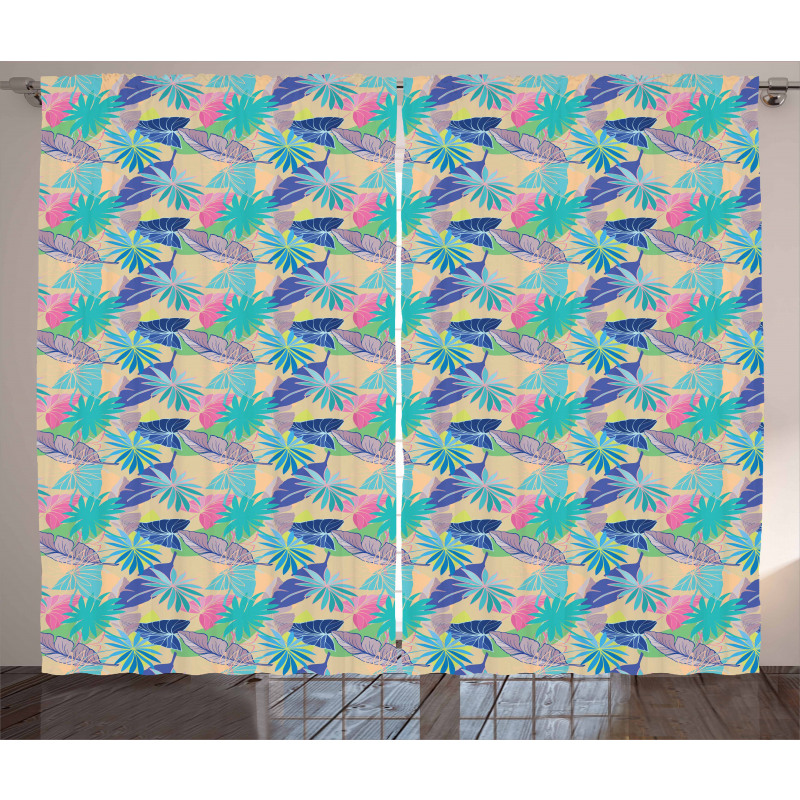 Exotic Hawaii Summer Flora Curtain