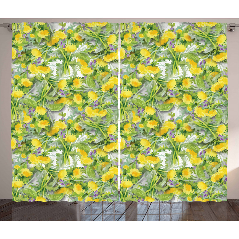 Pile of Chrysanthemum Buds Curtain