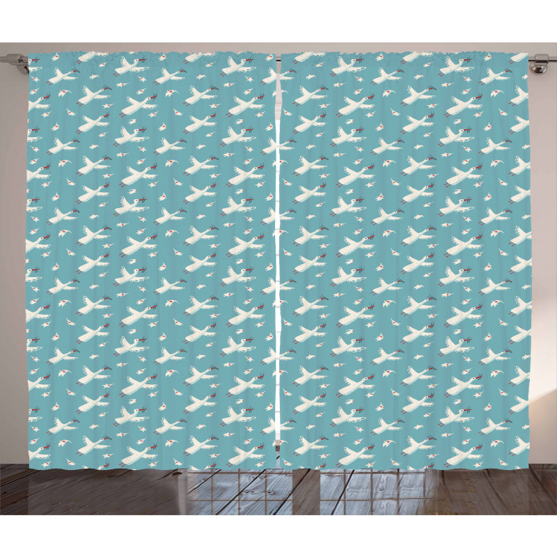 Flying Storks Babies Curtain