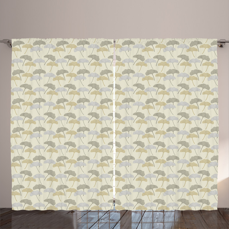 Soft Tree Leaves Retro Style Curtain