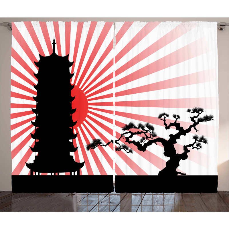 Shinto Building and Tree Curtain