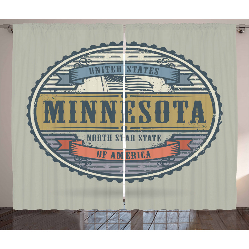 Retro North Star State Curtain