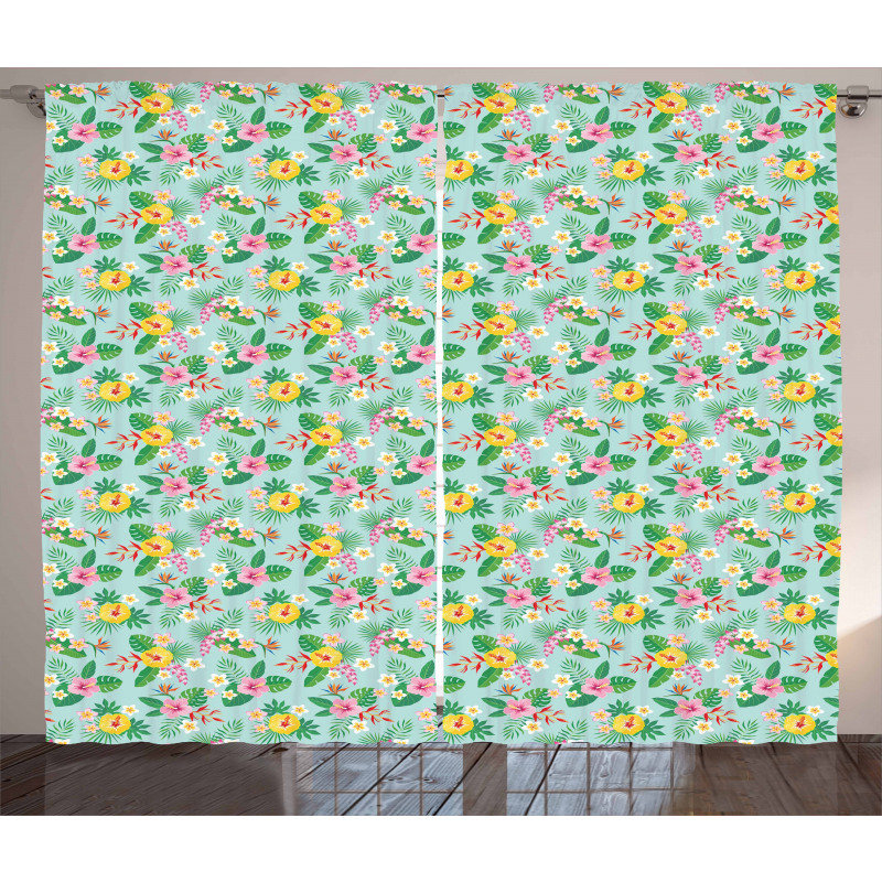 Bird of Paradise Flowers Curtain