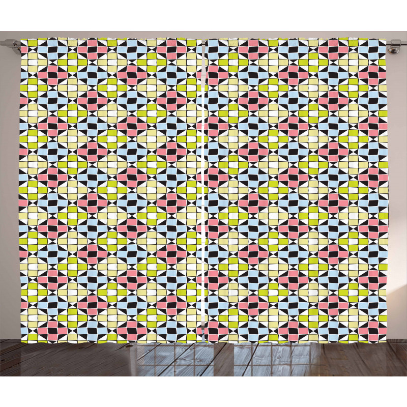 Colorful Mosaic Style Curtain