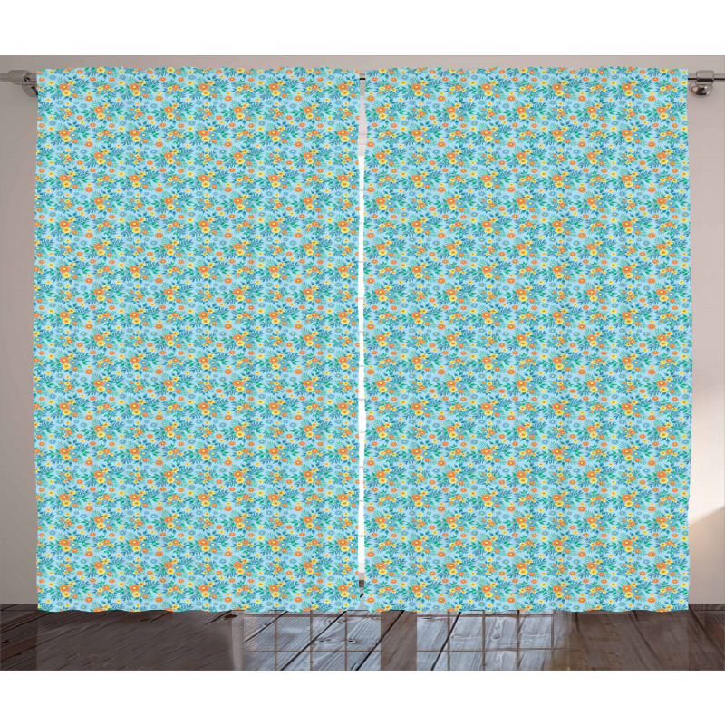 Blossoming Daisy Rural Field Curtain