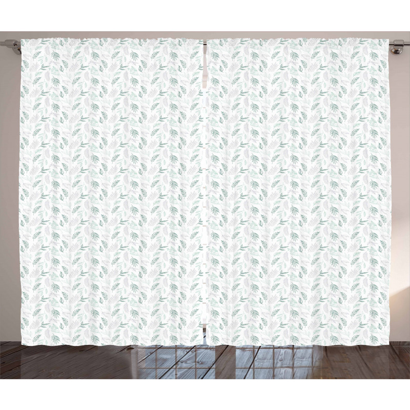 Pastel Botanical Pattern Curtain