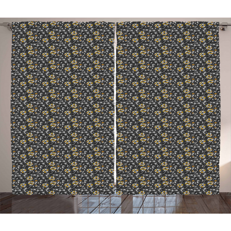 Countryside Theme Foliage Curtain