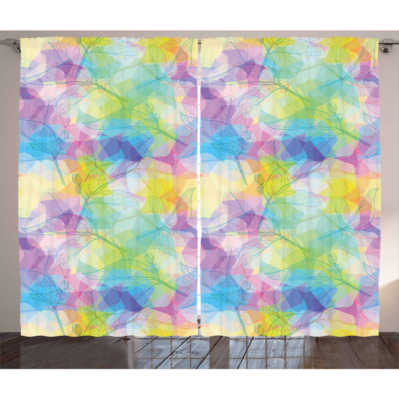 Dreamy Retro Botany Curtain