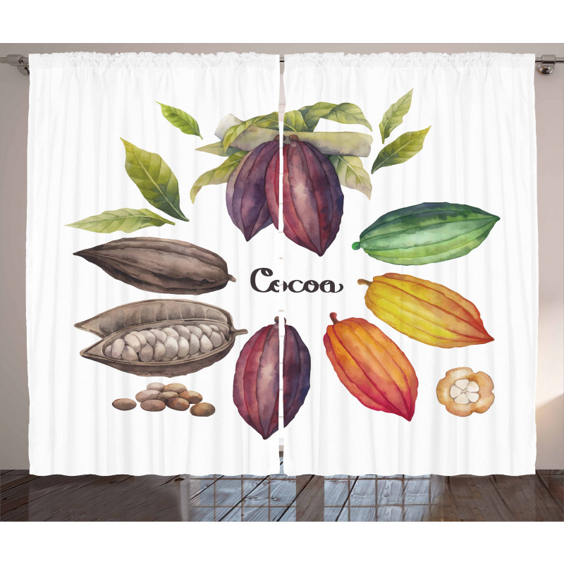 Exotic Food Colorful Design Curtain