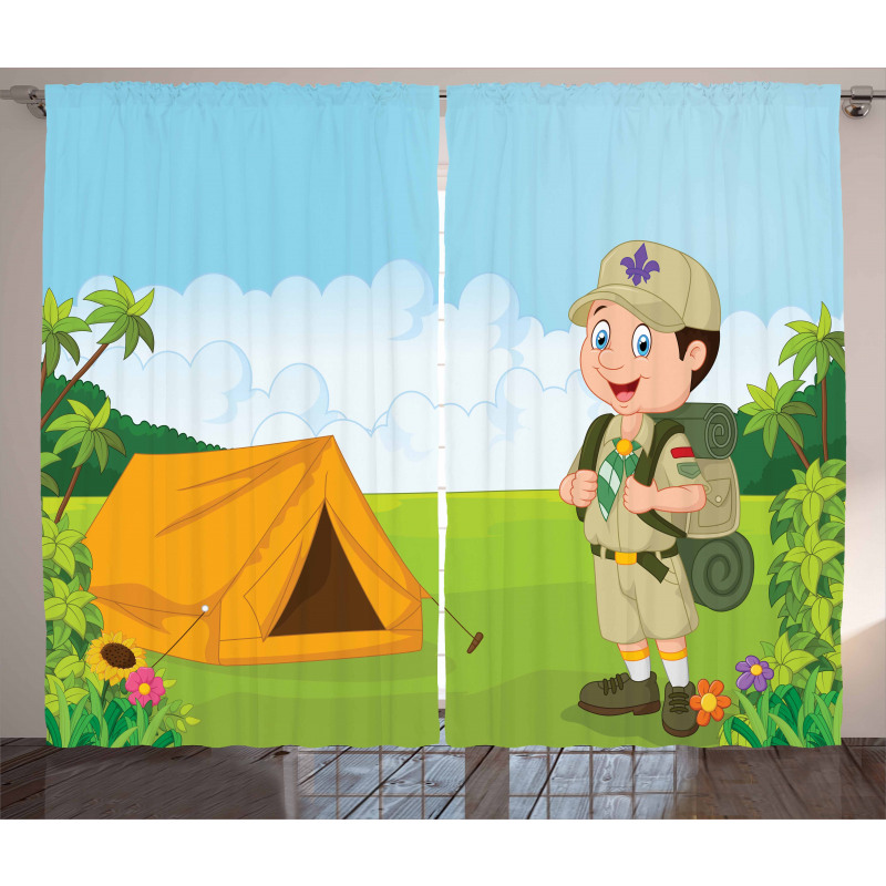 Nature Forest Adventure Curtain